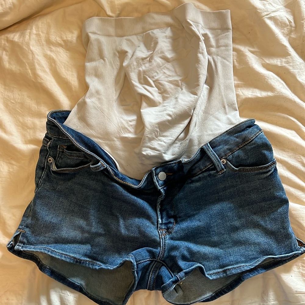 Maternity Belly Support Jeans Shorts